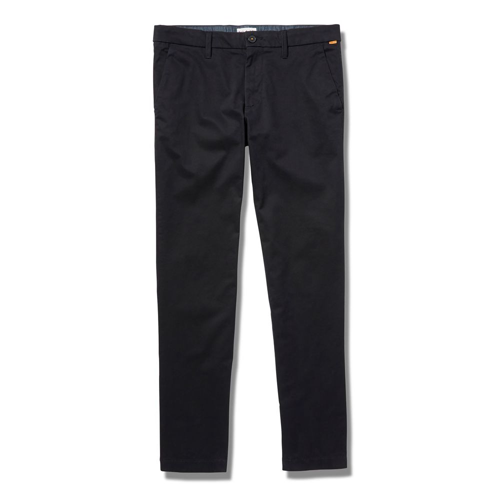 Pantaloni Timberland Barbati Negrii - Sargent Lake Slim Stretch Chino - Romania - ERUTAN472